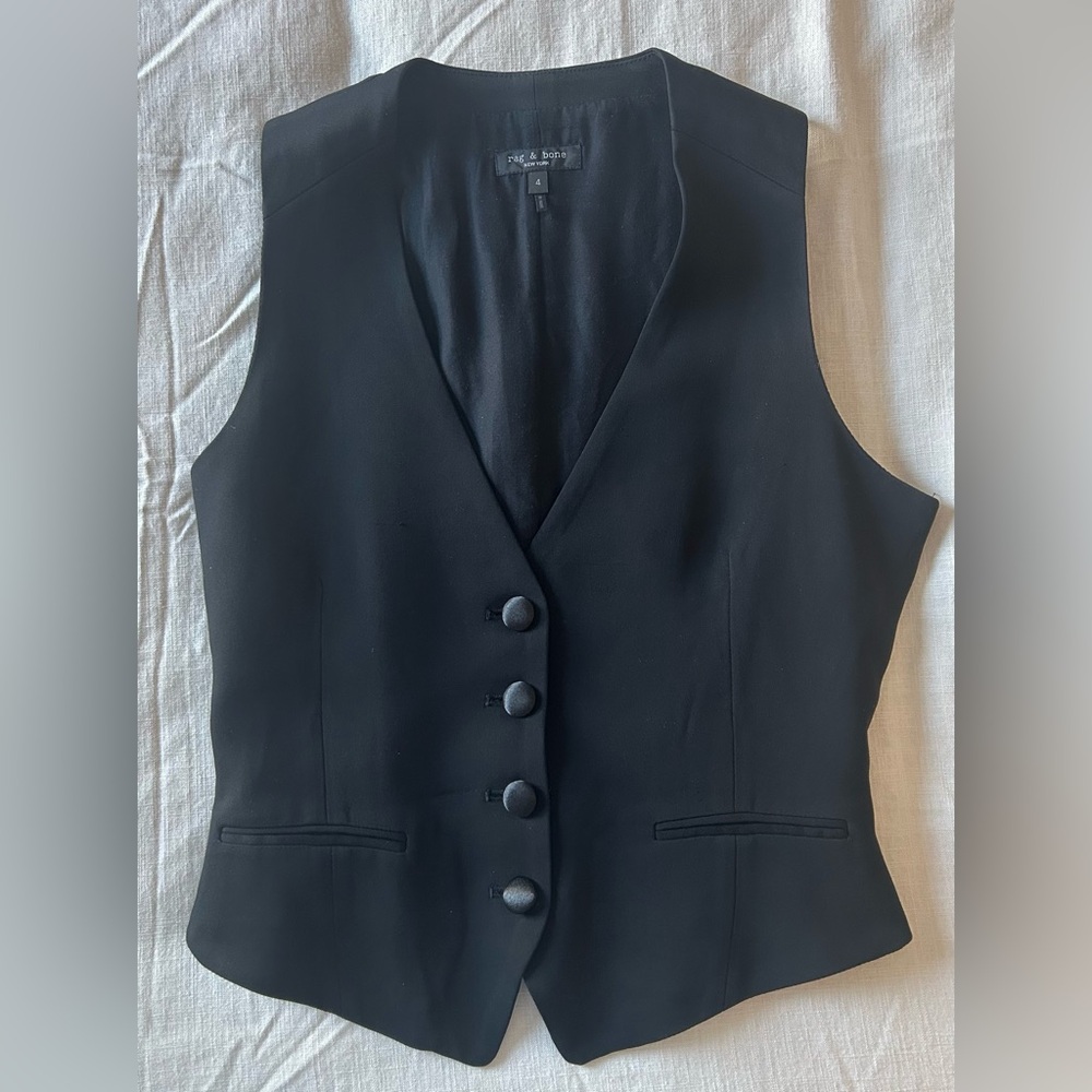 Rag & Bone Classic Black Vest Size 4